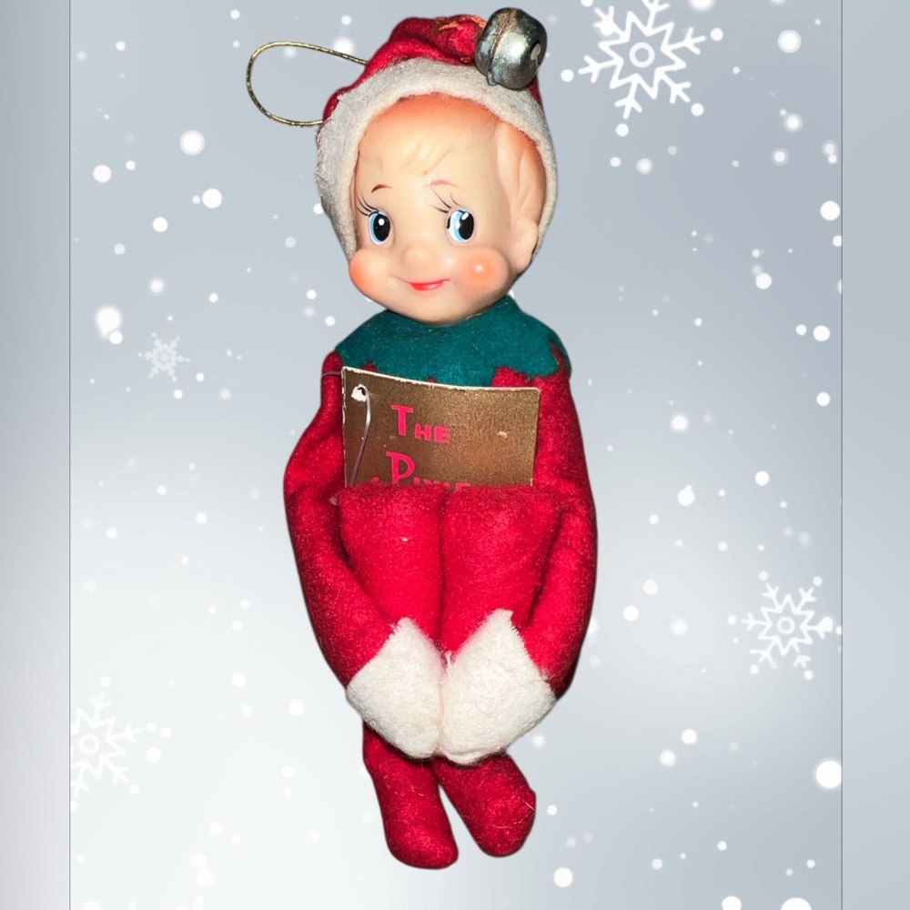 Vintage Pixie Elf Inarco 1963  Japan Red  Knee Hugger The Pixie Legend 9” Rare